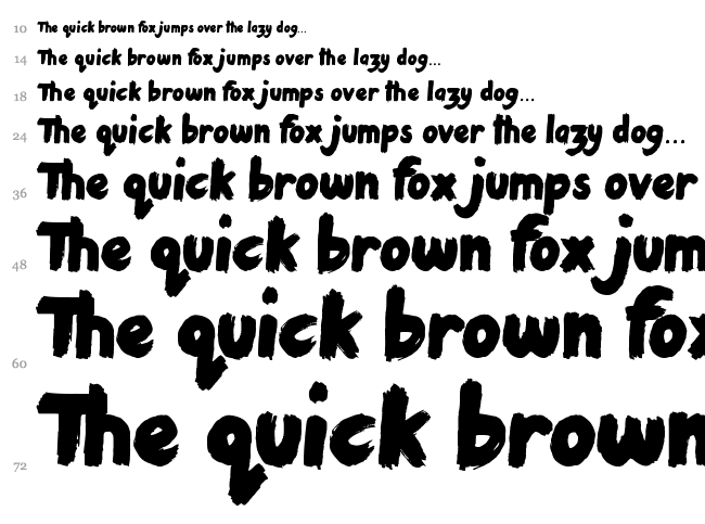 Rough Rider font waterfall